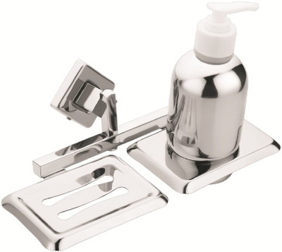 

HARMONUS SOAP DISH WITH LIQUID SOAP BOTTLE,HI-478(Silver)