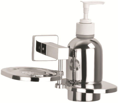 

HARMONUS SOAP DISH WITH LIQUID SOAP BOTTLE,HI-498(Silver)