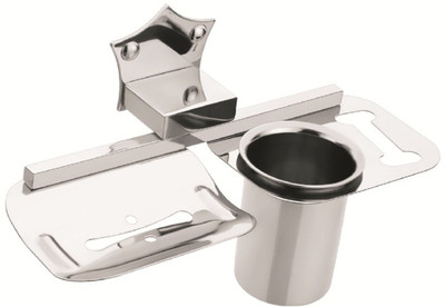 

HARMONUS SOAP DISH WITH TUMBLER HOLDER,HI-511(Silver)