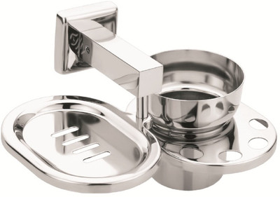 

HARMONUS SOAP DISH WITH TUMBLER HOLDER,HI-491(Silver)
