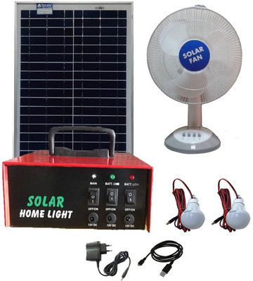 

Belifal Solar Home Lighting System with 12V DC LED Bulb(2pcs) & Table Fan & 12V 7Ah Battery including Solar Charge Controller, Solar Panel Solar Light Set(Free Standing)