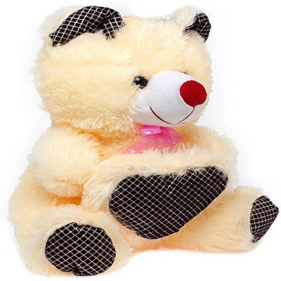

Fashion Knockout Printed Black Check Beige Teddy 35 (Valentine Gifts) - 35 cm(Multicolor)