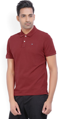 JM Sport Solid Men s Polo Neck Red T 