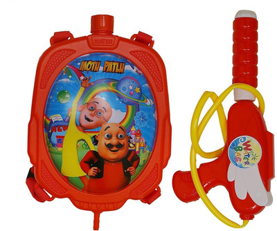 

Zest 4 Toyz Pressure Water Gun Pichkari with Tank, Holi 1.25 Litre - Motu Patlu Jazz Tank(Multicolor)