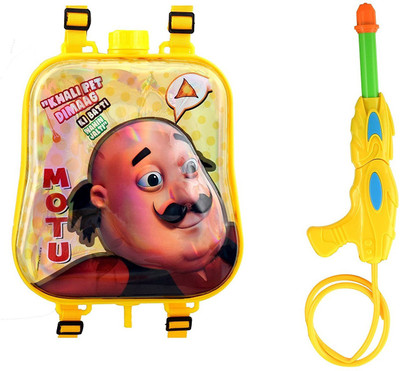 

Zest 4 Toyz Pressure Water Gun Pichkari with Tank, Holi 1.25 Litre - Motu Patlu(Multicolor)