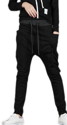 Hothanger Solid Men Black Track Pants