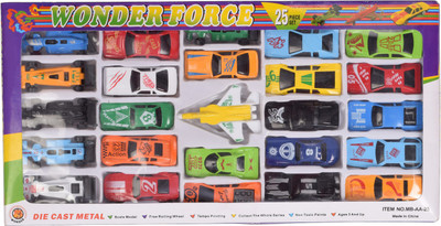 

Aarushi Die Cast Metal Wonder Force Car Set for Kids (25Pcs)(Multicolor)