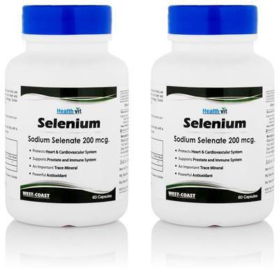 

HealthVit Selenium Sodium Selenate 200 mcg 60 Capsules (Pack of 2)(60 No)