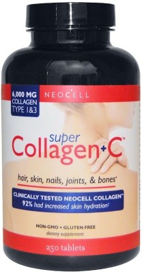 

NeoCell Super Collagen + C 6000 mg Type 1 & 3 for Hair, Skin, Joints & Bones - 250 Tablets(250 No)