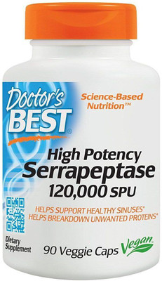 

Doctor's Best High Potency Serrapeptase 120000 SPU - 90 Veggie Caps(90 No)