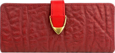 

Hidesign Women Casual Red Genuine Leather Wallet(10 Card Slots)