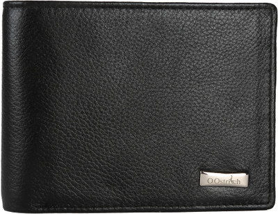 SHEES Men Black Genuine Leather Money Clip(3 Card Slots)