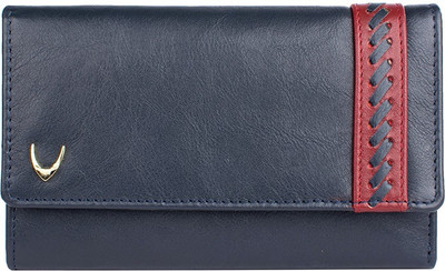 

Hidesign Women Blue Genuine Leather Wallet(10 Card Slots)