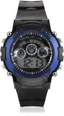 

Bhavy Blue Digital Fancy 7 Light Watch - For Boys