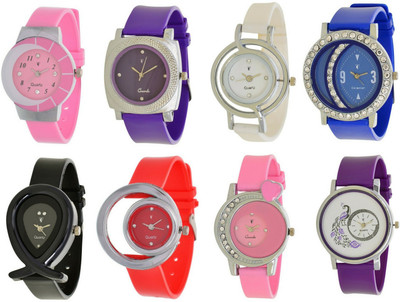

On Time Octus Combo Of 8 Designer Analog Watch For Womens And Girls-OTS005 Watch - For Women
