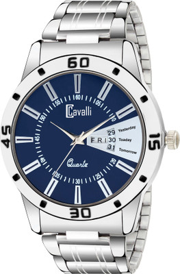 

Cavalli CW606 Exclusive Day And Date Blue Stainless Steel Day & Date Watch - For Men