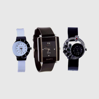 

SIMONE Diamond studded letest collection with beautiful attractive peacock Watch - For Girls