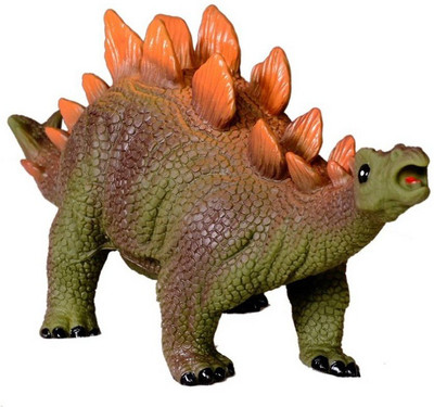 

Emob Relastic Squeezable Big stegosaurus Dinosaur Toy with Real Sound for Kids(Green)