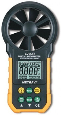 

METRAVI AVM-03 with Humidity, CMM, CFM, USB PC Interface Digital Digital Anemometer