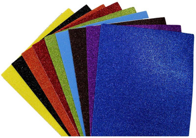 

OZ STORE PACK OF 10 MULTI COLORED GLITTER SHEETS FOR PROJECT