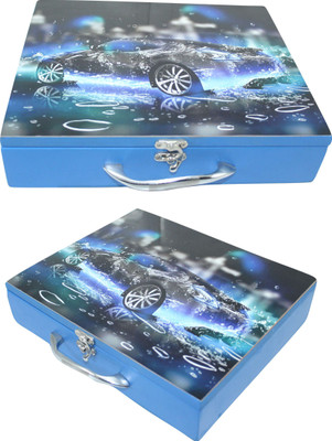 

ENIGMATIC WOODWORKS Kids Storage Box – Car theme. Good quality, durable and design as per kids’ interest