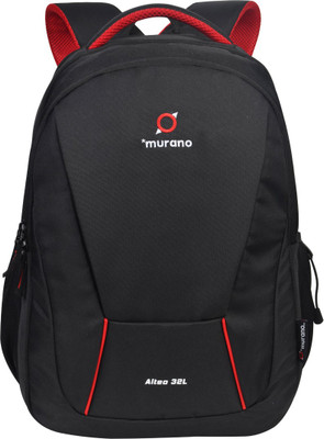 

Murano Alteo with 3 compartment Large Laptop Backpack For 15.6" Laptop 32 L Laptop Backpack(Black)