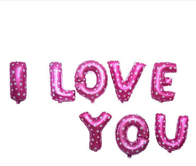 

AMFIN Printed 17 Inch Alphabet Letter "I LOVE YOU" Pink Foil Balloon For Part Decoration, Wedding, Engagement, Valentine - (Golden) Balloon(Pink, Pack of 1)