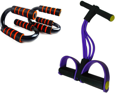 

Instafit Pushup Stand with 4 Rubber Tummy Trimmer Push-up Bar(Multicolor)