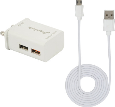 DEEPSHEILA 2A. FAST CHARGER SYNC/DATA CABLE FOR XIAOMI REDMI 3 S PRIME 5 W 1 A Multiport Mobile Charger with Detachable Cable White, Cable Included D