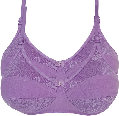 X-WELL Women Bralette Non Padded Bra(Purple)