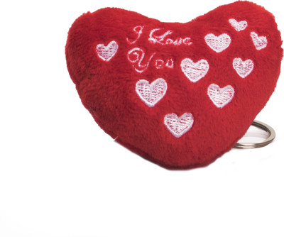 

Techpro Valentines'day Love Soft Plush Heart Red Gift For Couples Key Chain(Multicolor)
