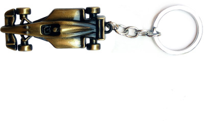 

Techpro Golden Colour Singlesided F1 Ferrari Car Design Key Chain(Multicolor)