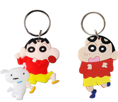 

Techpro DoubleSided Crayon Shinchan with Dog design Combopack Key Chain(Multicolor)