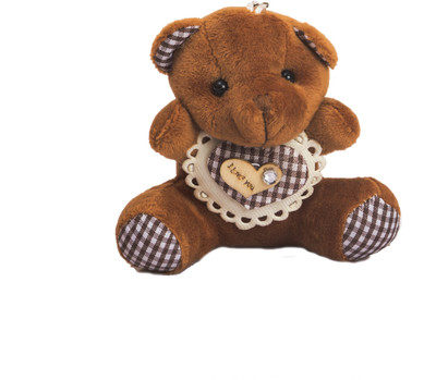 

Techpro Valentines'day Love Soft Plush BrownTeddy with Heart Gift For Couples Key Chain(Multicolor)