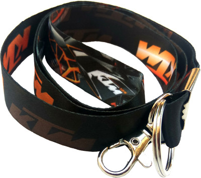 

Techpro Fabric ID tag with Black Color KTM Shaded Design Locking Key Chain(Multicolor)
