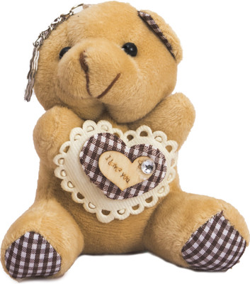 

Techpro Valentines'day Love Soft Plush Light BrownTeddy with Heart Gift For Couples Key Chain(Multicolor)