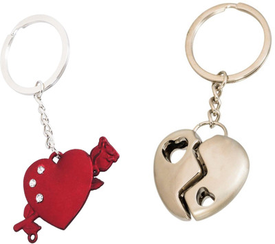

MGP Fashion Red Rose And Hidden Couple Combo Key Chain(Multicolor)