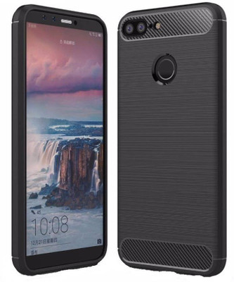 

GLOBALCASE Back Cover for Honor 9 Lite(BLACK, Shock Proof, Rubber)