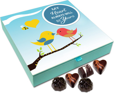 

Chocholik Valentines Day Gift Box - My Heart Will Always Be Yours Chocolate Box - 9pc Truffles(108 g)