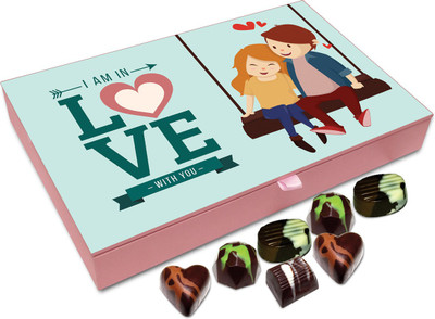 

Chocholik Valentines Day Gift Box - I Am In Love With You Chocolate Box - 12pc Truffles(144 g)