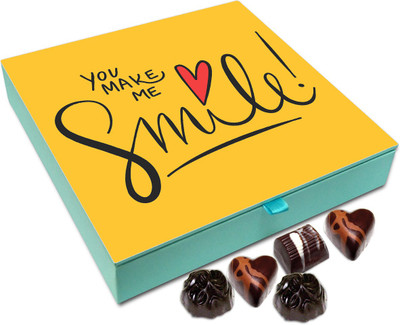

Chocholik Valentines Day Gift Box - You Always Make Me Smile Chocolate Box - 9pc Truffles(108 g)