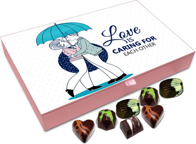 

Chocholik Valentines Day Gift Box - Love Is Caring For Each Other Chocolate Box - 12pc Truffles(144 g)