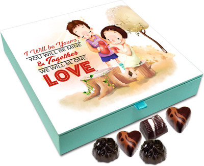 

Chocholik Valentines Day Gift Box - I Will be Yours And You Will Be Mine Chocolate Box - 9pc Truffles(108 g)