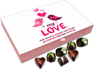 

Chocholik Valentines Day Gift Box - My Love For You Is A Journey Chocolate Box - 12pc Truffles(144 g)