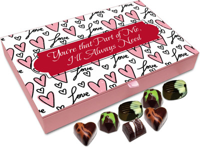 

Chocholik Valentines Day Gift Box - You Are That Part Of Me That I Will Always Need Chocolate Box - 12pc Truffles(144 g)
