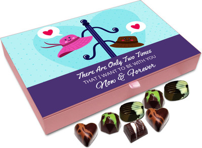 

Chocholik Valentines Day Gift Box - I Want To Be With You Now And Forever Chocolate Box - 12pc Truffles(144 g)