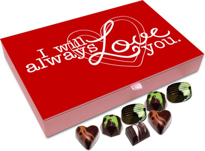 

Chocholik Valentines Day Gift Box - I Will Always Love You Chocolate Box - 12pc Truffles(144 g)