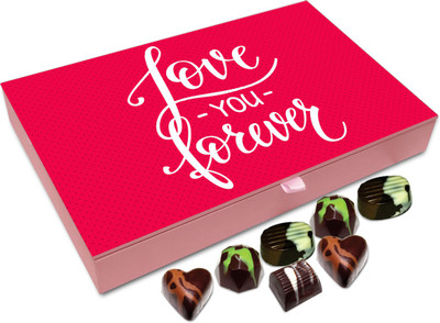 

Chocholik Valentines Day Gift Box - I Will Love You Forever Chocolate Box - 12pc Truffles(144 g)