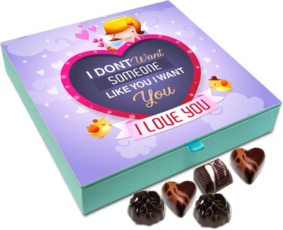 

Chocholik Valentines Day Gift Box - I Don't Want Someone Like You I Want You Chocolate Box - 9pc Truffles(108 g)