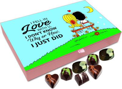 

Chocholik Valentines Day Gift Box - I Fell In Love With You Chocolate Box - 12pc Truffles(144 g)